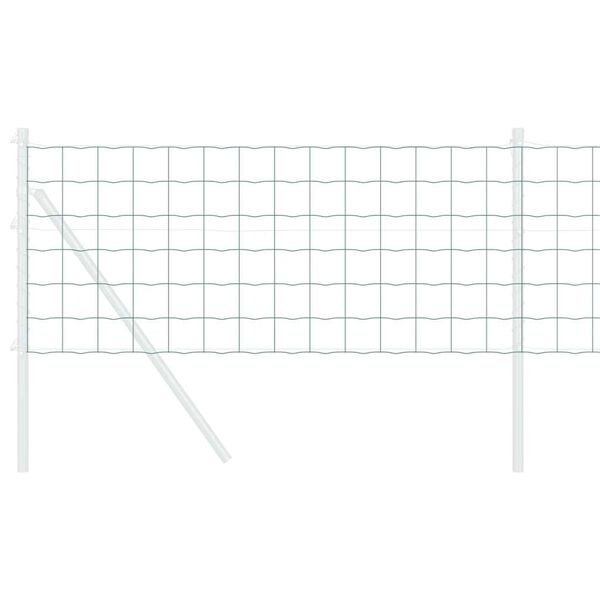 vidaXL Euroaita Vihre&auml; 0,6 x 50 m PVC-pintainen rauta