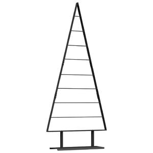 vidaXL Metallinen joulukuusi jalustalla Musta 180 cm Ter&auml;s