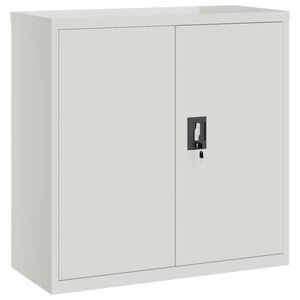 vidaXL Toimistokaappi 2 ovella 90 cm harmaa metalli