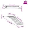 vidaXL Lastausramppi Hopea 230 x 44 x 13 cm Alumiini