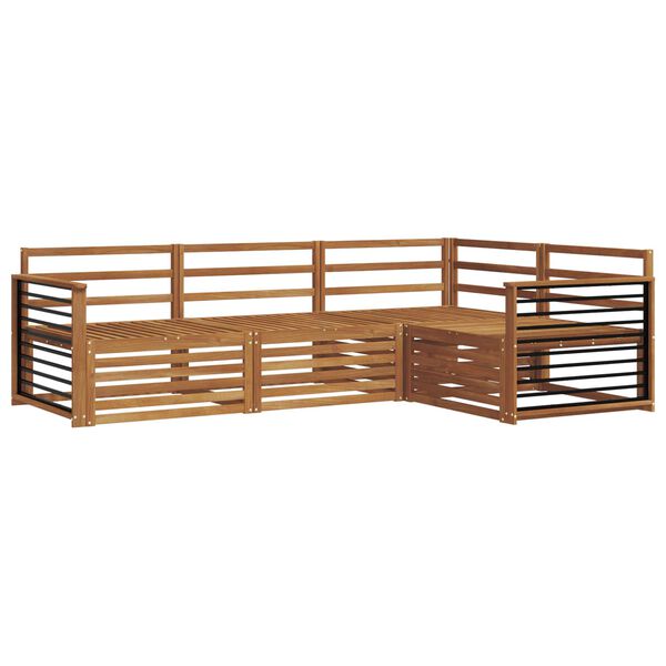 vidaXL Ulkosohvakokoelma 4 pcs Luonnollinen Tihe&auml; akasiapuu