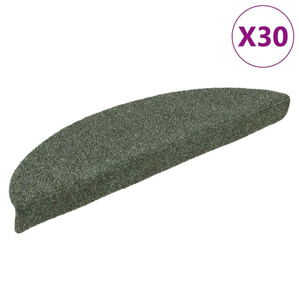 vidaXL Porrasmatot itseliimautuvat 30 kpl 56x17x3 cm vihre&auml; puolipy&ouml;re&auml;