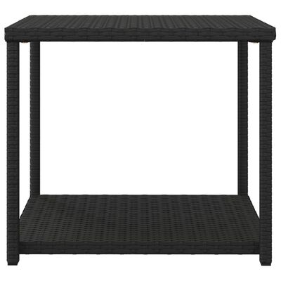 vidaXL Sivupöytä musta 55x45x49 cm polyrottinki