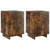 vidaXL Y&ouml;p&ouml;yt&auml;kaappi 2 pcs Savutammi 33,5 x 34,5 x 50 cm Tekninen puu
