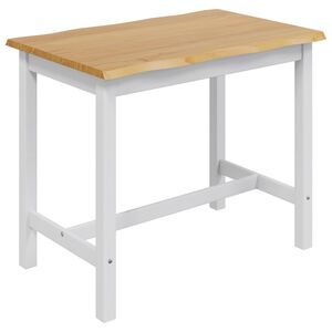 VidaXL Korkea baarip&ouml;yt&auml; EKAI valkoinen 112 x 70 x 91 cm T&auml;ysi m&auml;nty