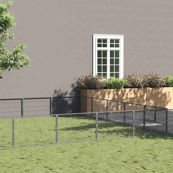 vidaXL Koiranh&auml;kki hopea 45 m&sup2; ter&auml;s