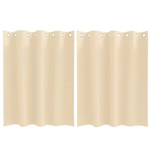 vidaXL Piment&auml;v&auml; verho renkailla 2 pcs Kerma 140 x 140 cm Polyesteri