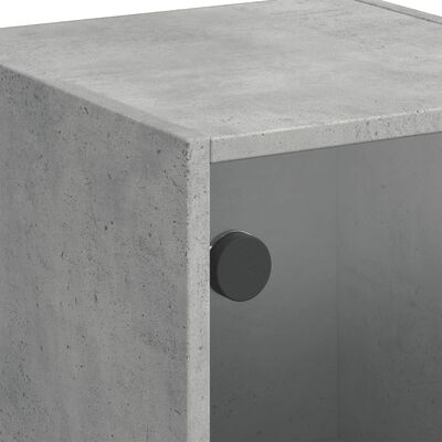vidaXL Kaappi lasiovilla betoninharmaa 35x37x109 cm