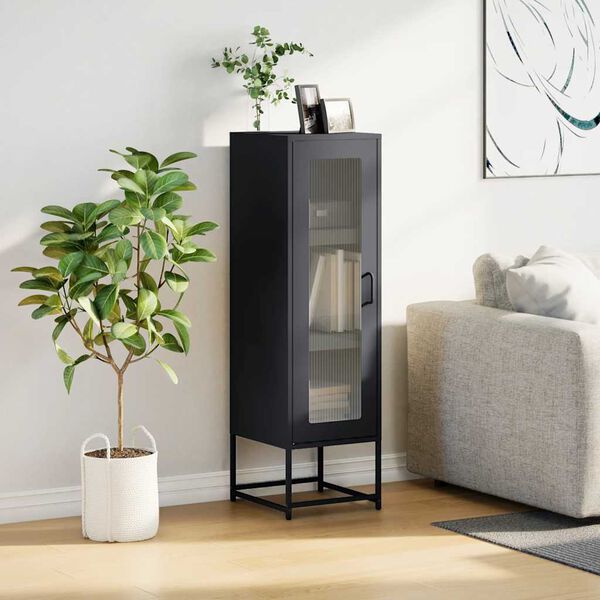 vidaXL Highboard Antrasiitti 36x39x123 cm Kylm&auml;valssattu ter&auml;s