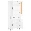 vidaXL Kaappi valkoinen 69,5x34x180 cm tekninen puu