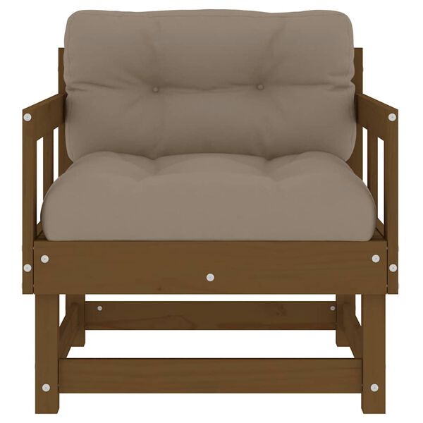 vidaXL Puutarhatuolit tyynyillä 2 kpl hunajanruskea täysi mänty