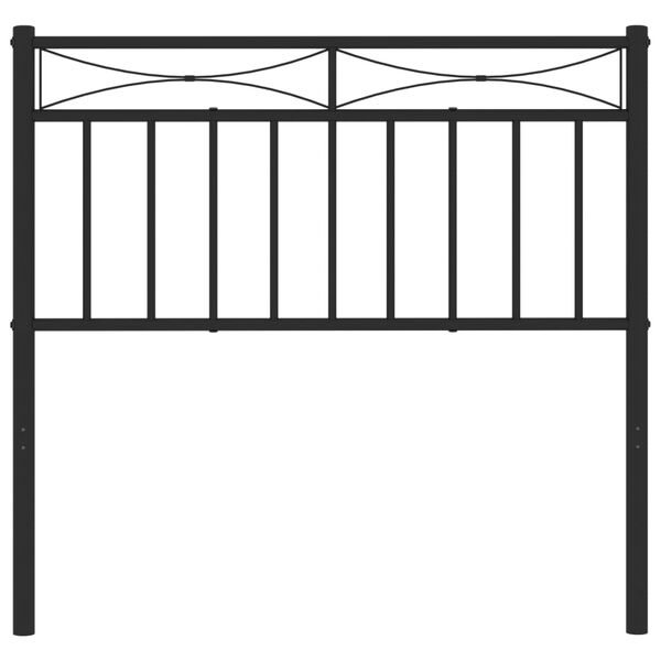 vidaXL Metallinen sängynpääty musta 90 cm