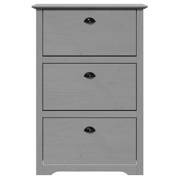 vidaXL kenkäteline BODO harmaa 80x35x118 cm