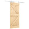 vidaXL Liukuovi 85 x 210 cm Massiivinen m&auml;nty (k&auml;sittelem&auml;t&ouml;n)
