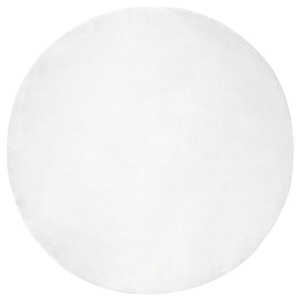 vidaXL Keinotekoinen Kanin Turkis Matto Olite Valkoinen &Oslash; 160 cm