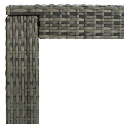 vidaXL Puutarhan baaripöytä harmaa 140,5x60,5x110,5 cm polyrottinki