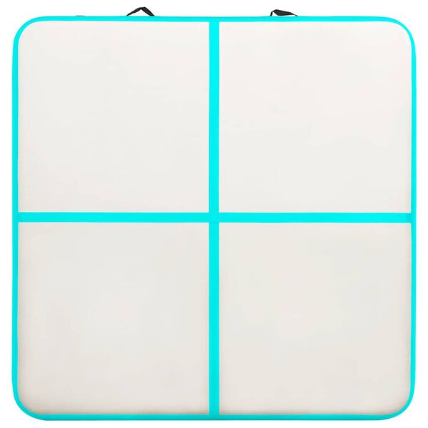 vidaXL T&auml;ytett&auml;v&auml; voimistelumatto pumpulla 200x200x20 cm PVC vihre&auml;