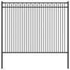 vidaXL Piikki Aita BAARLO 200 x 200 cm Jauhemaalattu Ter&auml;s Musta