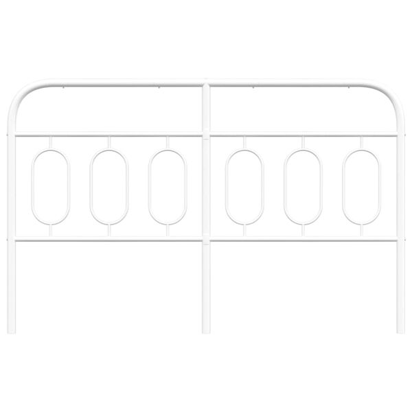 vidaXL Metallinen vaihtop&auml;&auml;ty valkoinen 137 cm