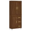 vidaXL Kaappi ruskea tammi 69,5x34x180 cm tekninen puu