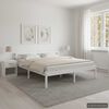 vidaXL Sängynrunko valkoinen täysi mänty 160x200 cm