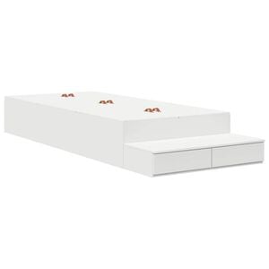 vidaXL S&auml;ilytystilallinen s&auml;ngynrunko Valkoinen 80 cm Tekninen puu