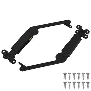 vidaXL Kannen tuki sarana 2 pcs Musta 192 x 32 x 50 mm Ter&auml;s