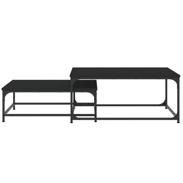 vidaXL Sarjasohvap&ouml;yd&auml;t 2 kpl musta tekninen puu