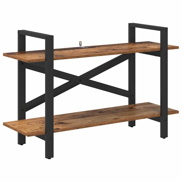 vidaXL Kirjahylly Vanha Puu 100 x 33,5 x 64 cm Tekninen puu