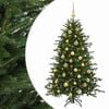 vidaXL Tekokuusi joulupalloilla 120 cm 150 LEDi&auml; L&auml;mpim&auml;n Valkoinen