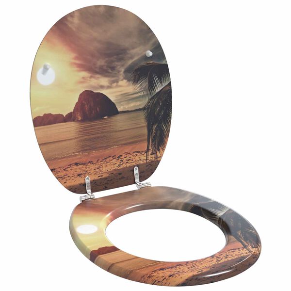 vidaXL WC-istuin Oranssi 44 x 38 cm MDF-levy