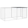 vidaXL Kananh&auml;kki katolla antrasiitti 203x98x90 cm galvanoitu ter&auml;s