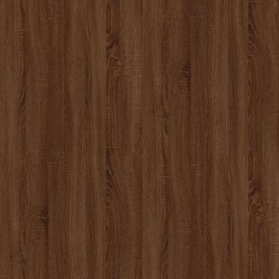vidaXL Sohvapöytä ruskea tammi 80x45x45 cm tekninen puu ja rauta