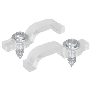 vidaXL LED-nauhakiinnikkeet 23,8 mm 2 kpl L&auml;pin&auml;kyv&auml; Muovia ja rautaa