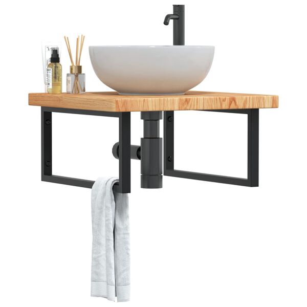 vidaXL Pesuallashylly sein&auml;lle ter&auml;s ja t&auml;ysi tammi