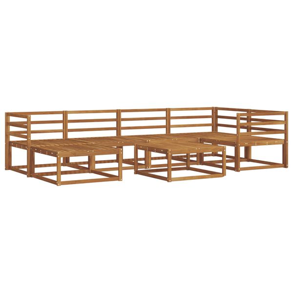 vidaXL Ulkosohvakokoelma 7 pcs Luonnollinen Tihe&auml; akasiapuu