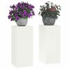 vidaXL Kasviteline 2 pcs Valkoinen 24 x 24 x 55 cm Teräs