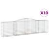 vidaXL Kaarevat kivikorit 10 kpl 400x50x100/120 cm galvanoitu rauta
