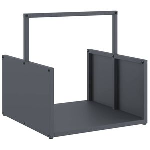 vidaXL Polttopuuteline antrasiitti 40x40x40 cm kylm&auml;valssattu ter&auml;s