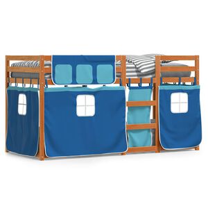 vidaXL Parvis&auml;nky verhoilla sininen 90x200 cm t&auml;ysi m&auml;nty
