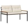 vidaXL Ulkopenkki 2 -Seater 116 x 67,5 x 72 cm polyrottinki