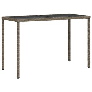 vidaXL Puutarhap&ouml;yt&auml; lasip&ouml;yt&auml;levy harmaa 115x54x74 cm polyrottinki