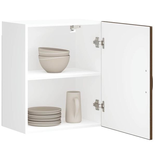 vidaXL Keitti&ouml;n sein&auml;kaappi Lucca ruskea tammi tekninen puu