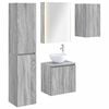 vidaXL Kylpyhuoneen kaappisetti 5 pcs Harmaa Sonoma 53 x 15,5 x 70 cm