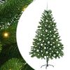 vidaXL Joulukuusi 300 LED-valoilla jalustalla Vihre&auml; 180 cm PE