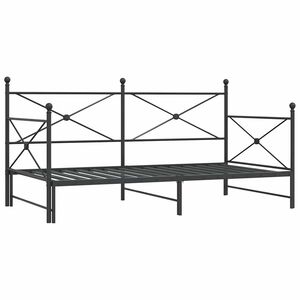 vidaXL-sohvas&auml;nky ilman patjaa Musta 107x203 cm Ter&auml;s