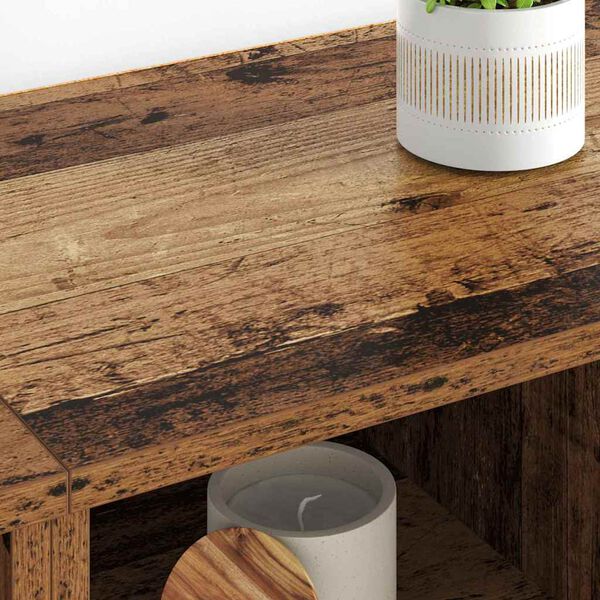 vidaXL Sivup&ouml;yd&auml;t 2 pcs Vanha Puu 60 x 35 x 70 cm Tekninen puu