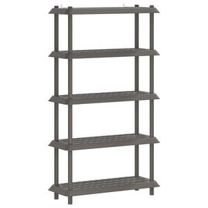 vidaXL Hyllyyksikk&ouml; 5 tasoa 100 x 40 x 177 cm PP Vaaleanharmaa