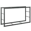vidaXL Polttopuuteline musta 110x30x61 cm ter&auml;s