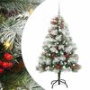 vidaXL Tekojoulukuusi LED -nauhavalot Vihre&auml; ja valkoinen 150 cm